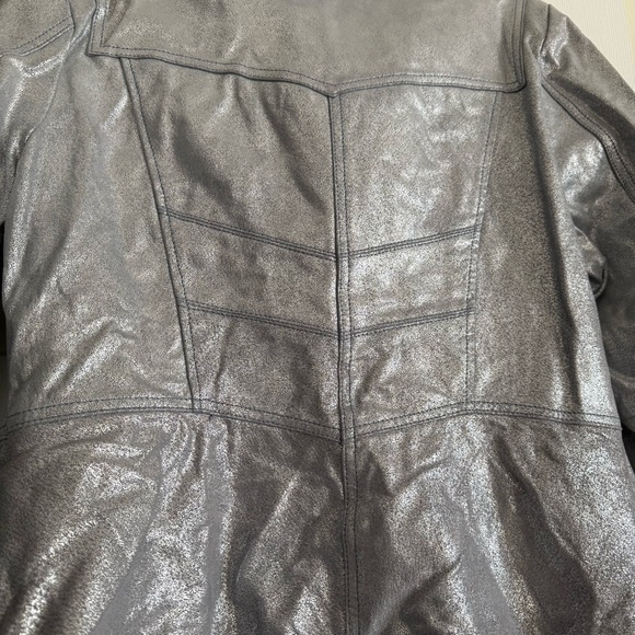 Bradley Bayou Silver Leather Jacket NWT size Medium - Picture 8 of 9